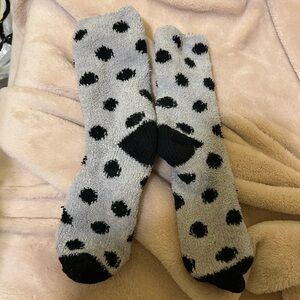 Polka Dot Women’s Socks - Gray and Black
